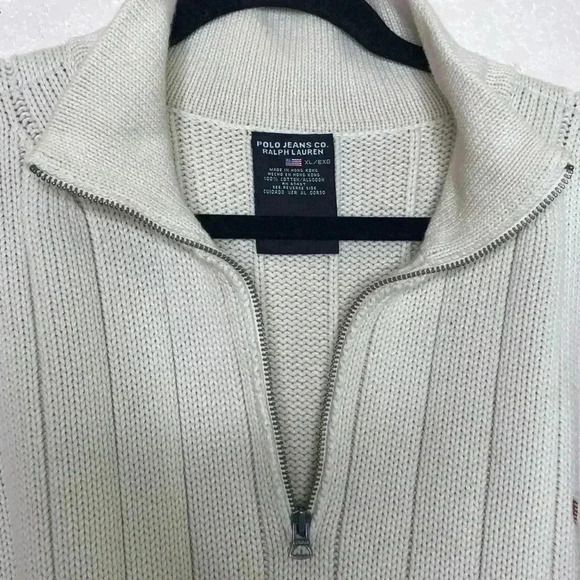 Ralph Lauren Polo Half Zip Sweater XL Pullover - Picture 4 of 7